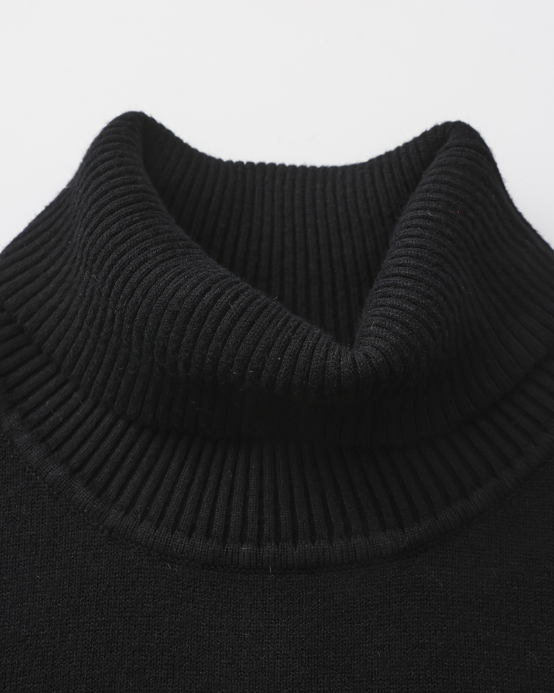 René™ | Pull Col Roulé en Laine Mérinos
