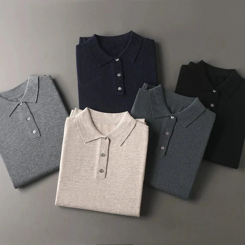ÉMILE LAURANT™ |Polo à manches longues en cachemire