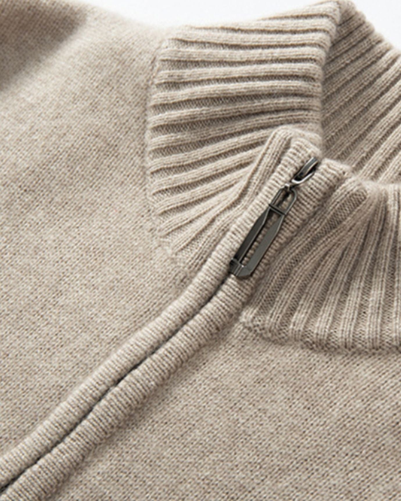 ÉMILE LAURANT™ | Pull en cachemire avec fermeture éclair