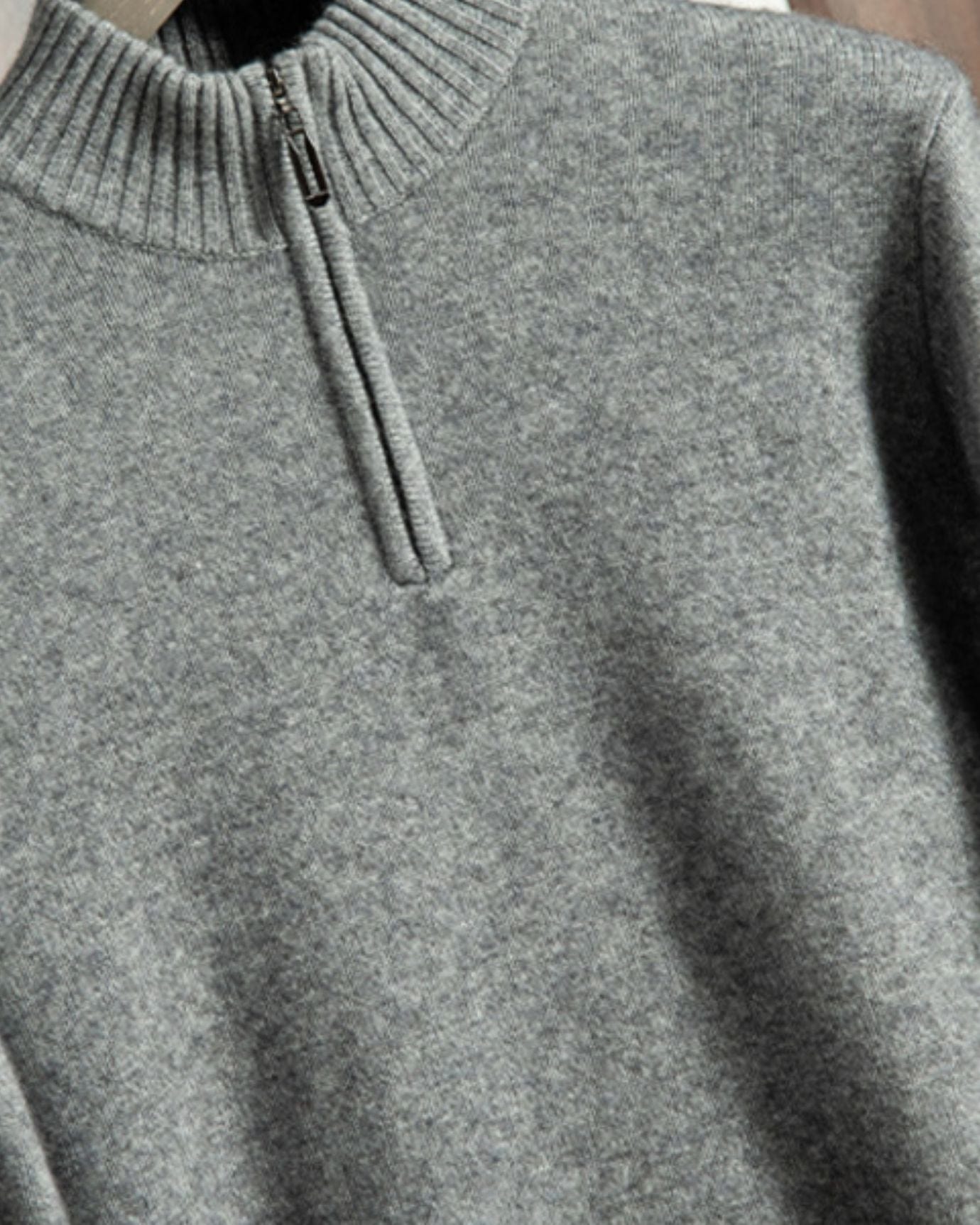 ÉMILE LAURANT™ | Pull en cachemire avec fermeture éclair